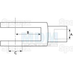 Clevis joint without pin 5x10