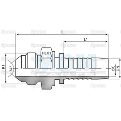 Dicsa JIC 37&brvbar; Hose Insert