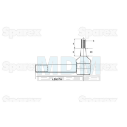 Tie rod New Holland four-wheel drive