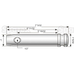 Oberlenkerbolzen Kat 2 &Oslash;25,4 x135mm reine Schaftl&auml;nge