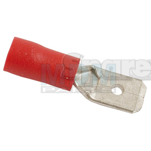 Cable lug 6.3mm red (50)