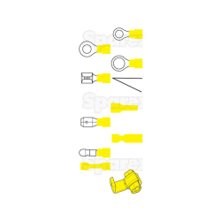 Cable lug 6.4mm yellow (50)