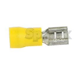 Cable lug 6.3mm yellow (50)