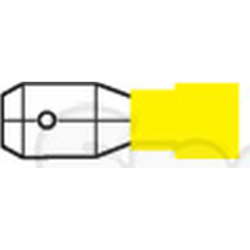 Kabelschuh 6,3mm Gelb (50)