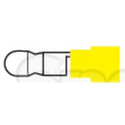 Cable lug 5.0mm yellow (50)