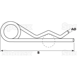 CHAIN &amp; PIN-4MM FOR BALL HITCH