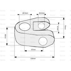 Cardan end piece 28